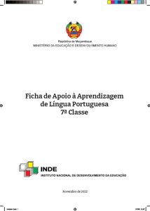 Livro de Língua Portuguesa 7ª Classe pdf.
