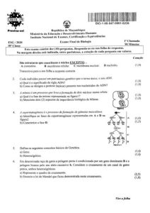 Exame de Biologia 10ª Classe (2020)