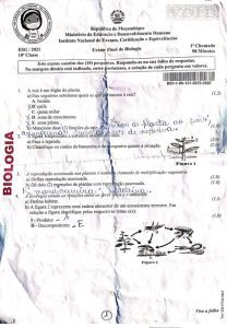 Exame de Biologia 10ª Classe (2021)