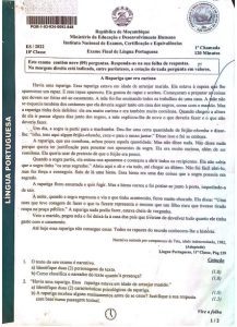 Exame de Português 10ª Classe (2022)