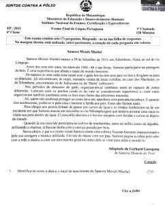 Exame de Português 6ª Classe (2023)