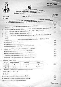 Exame de Química 10ª Classe (2019)