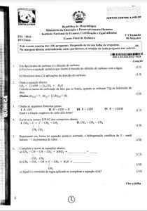 Exame de Química 12ª Classe (2023)