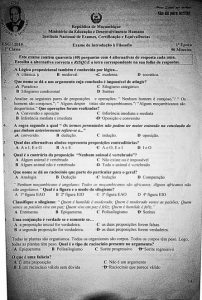 Exame de Filosofia 12ª Classe (2019)