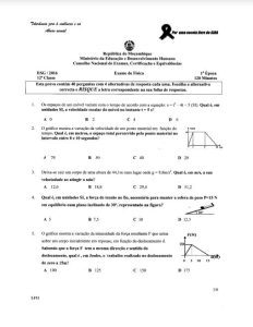 Exame de Física 12ª Classe (2016)