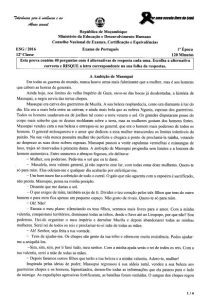 Exame de Português 12ª Classe (2016)
