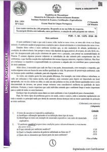 Exame de Português 12ª Classe (2024)
