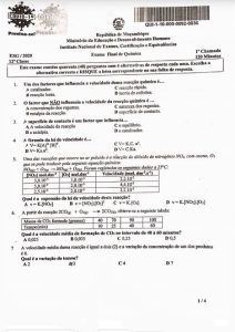 Exame de Química 12ª Classe (2020)