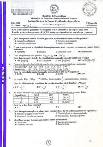 Exame de Química 12ª Classe (2022)