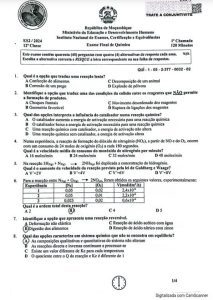 Exame de Química 12ª Classe (2024)