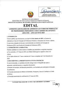 Edital IFP/ EPF 2026: Mais de 3000 Vagas nos Institutos de Formação de Professores