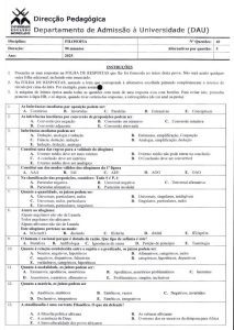 Exame UEM – Filosofia (2025)