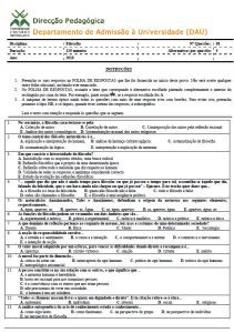 Exame de Admissão UEM – Filosofia (2018)