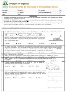 Exame de Admissão UEM – Física II (2022)