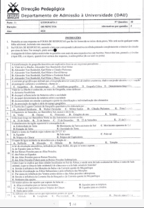 Exame de Admissão UEM – Geografia I (2024)