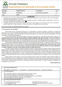 Exame de Admissão UEM – Português II (2022)