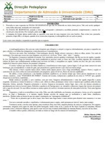 Exame de Admissão UEM – Português III (2022)