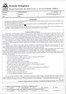 Exame de Admissão UEM – Português III (2025)