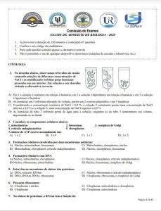 Exame de Admissão UP  – Biologia (2020)