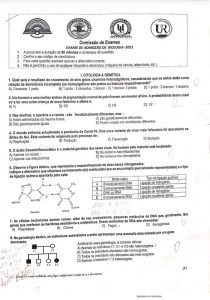Exame de Admissão UP  – Biologia (2021)