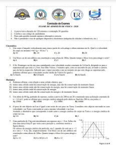 Exame de Admissão UP  – Francês (2020)