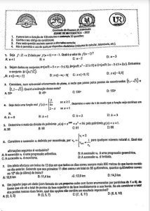 Exame de Admissão UP – Matemática (2022)
