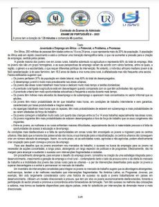 Exame de Admissão UP – Português II (2023)