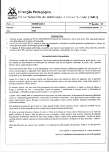 Exame de Admissão UEM – Português I (2023)