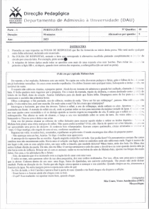 Exame de Admissão UEM – Português IV (2023)
