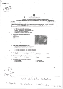 Exame de Admissão ICS – Biologia (2013)