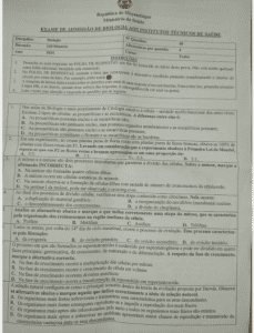 Exame de Admissão ICS – Biologia (2024)