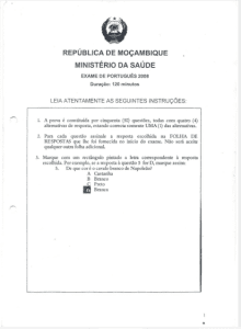 Exame de Admissão ICS – Português (2008)