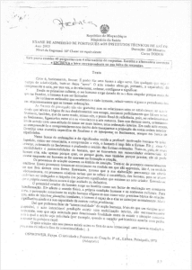 Exame de Admissão ICS – Português (2013)
