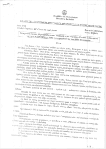 Exame de Admissão ICS – Português (2014)