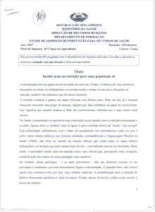 Exame de Admissão ICS – Português (2017)
