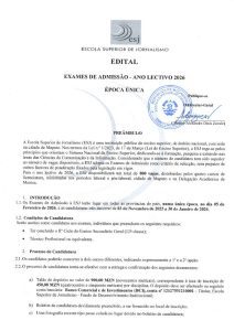 Edital Escola Superior de Jornalismo (2026)