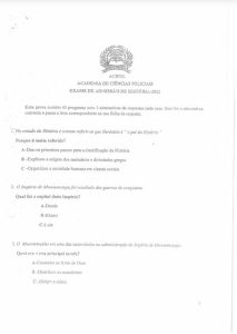 Exame de Admissão ACIPOL – História (2012)