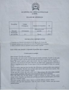 Exame de Admissão ACIPOL – Português (2024)