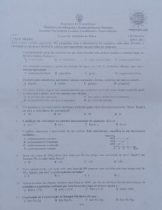 Exame de Admissão ETP – Física (2021)