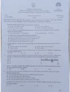 Exame de Admissão ETP – Física (2022)