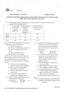 Exame de Admissão ISCISA – Biologia (2016)