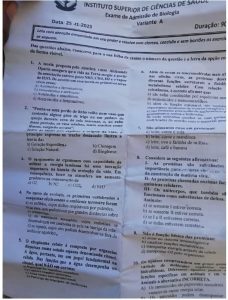 Exame de Admissão ISCISA – Biologia (2023)