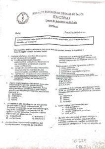Exame de Admissão ISCISA – Biologia (2025)