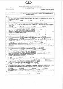 Exame de Admissão ISCISA – Física (2020)