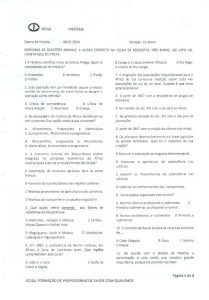 Exame de Admissão ISCISA – História (2016)