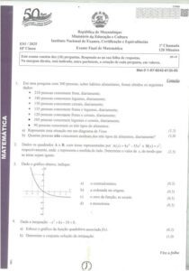 Exame Final de Matemática – 10ª Classe (2025)