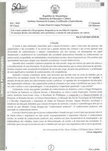 Exame Final de Português – 10ª Classe (2025)