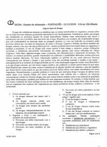 Exame de Admissão ISCISA – Português (2019) | Download PDF