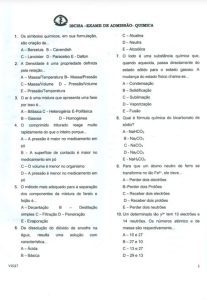 Exame de Admissão ISCISA – Química (2017) | Download PDF