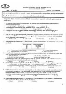 Exame de Admissão ISCISA – Química (2020) | Download PDF